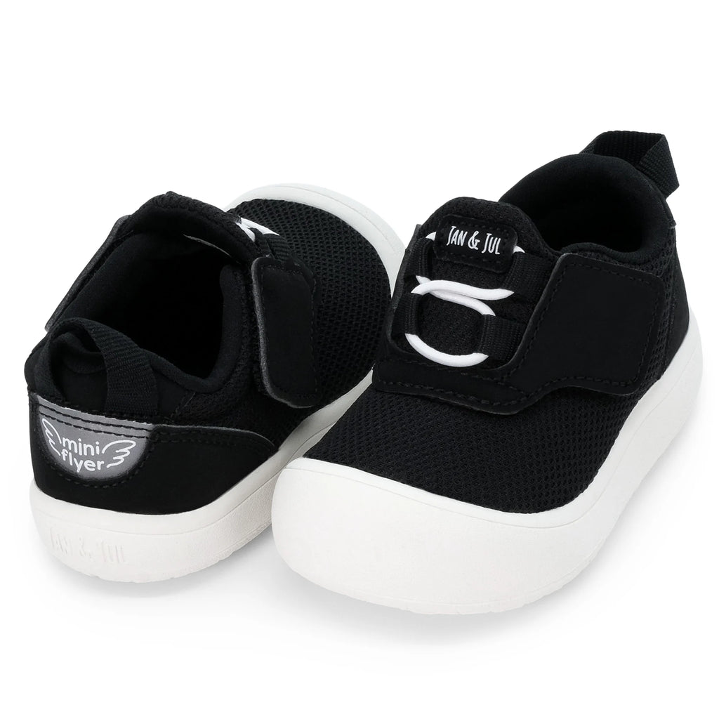 Jan & Jul Black Tie Mini Flyer Toddler Sneaker