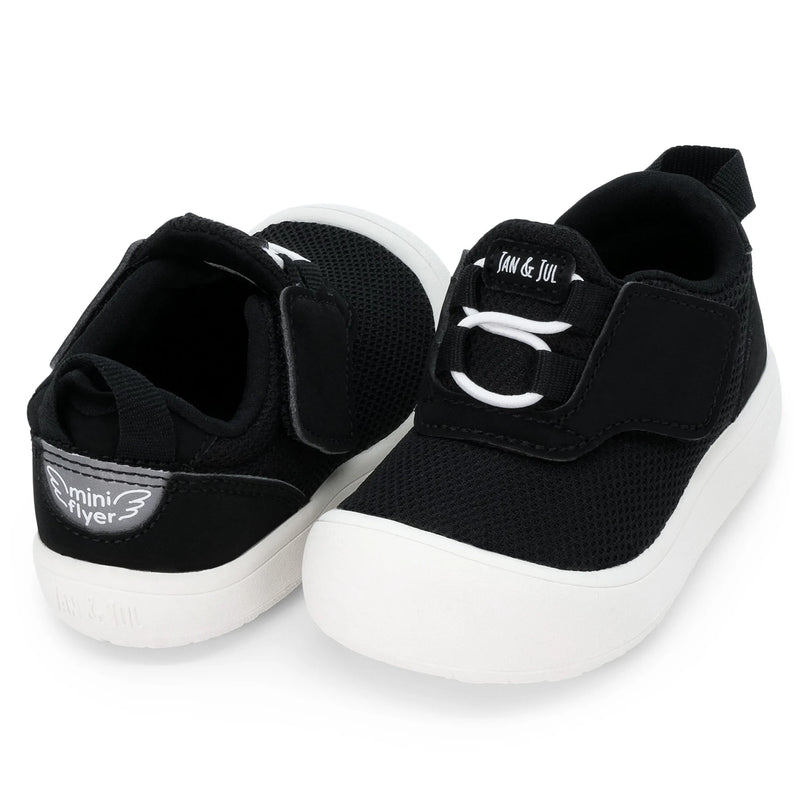Jan & Jul Black Tie Mini Flyer Toddler Sneaker