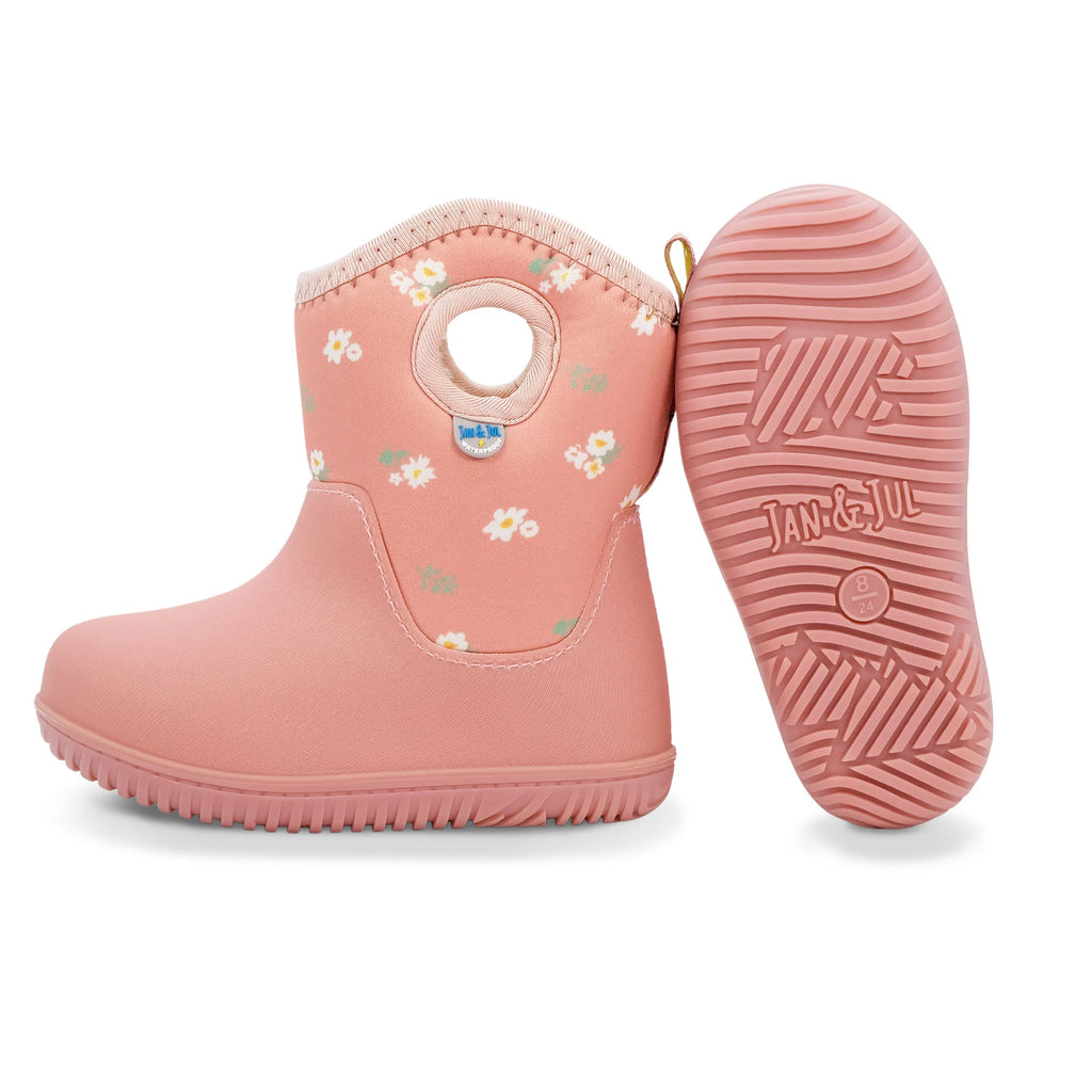 Jan & Jul Apricot Flower Toasty-Dry Lite Boots
