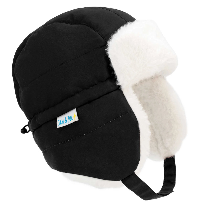 Jan & Jul Black Toasty-Dry Trapper Hat