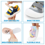 Jan & Jul Grey Construction Mini Canvas Toddler Sneaker