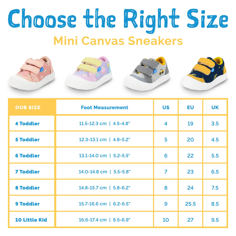 Jan & Jul Grey Construction Mini Canvas Toddler Sneaker