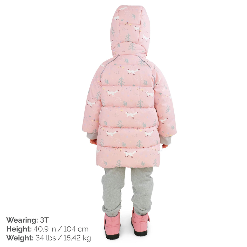 Jan & Jul Pink Forest Toasty-Dry Puffy Coat