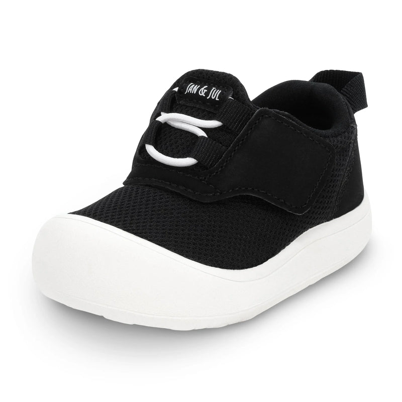 Jan & Jul Black Tie Mini Flyer Toddler Sneaker