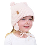 Jan & Jul Light Pink Bear Knit Hat