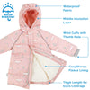 Jan & Jul Pink Forest Toasty-Dry Puffy Coat