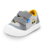 Jan & Jul Grey Construction Mini Canvas Toddler Sneaker