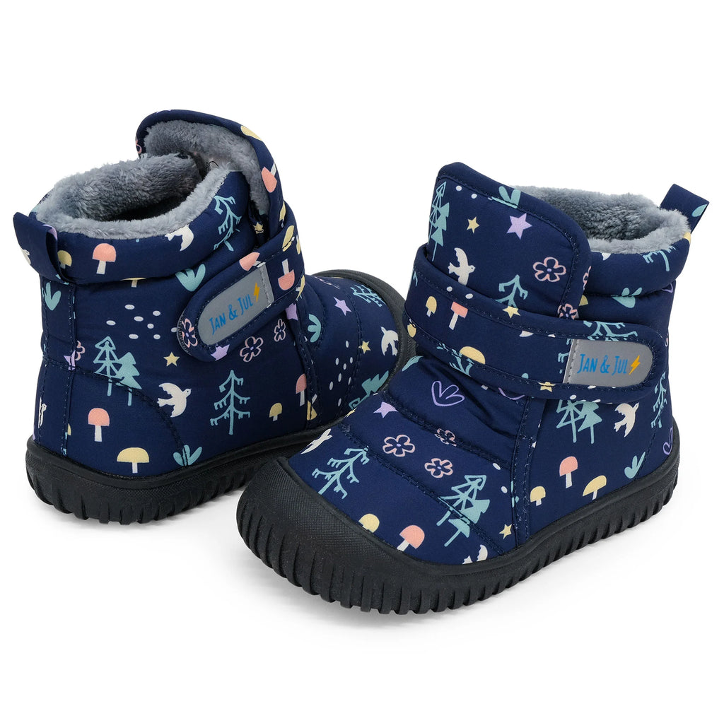 Jan & Jul Navy Forest Toasty-Dry Booties