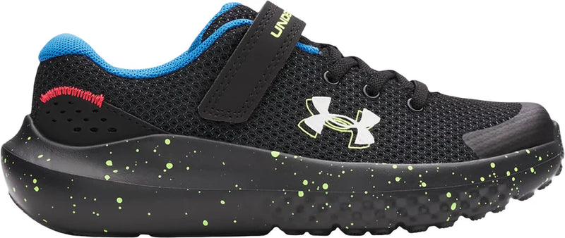 Under Armour Black/High Vis Yellow/White Surge 4 A/C Children’s Sneaker