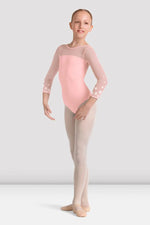 Mirella Pink Kaleidoscope 3/4 Sleeve Leotard