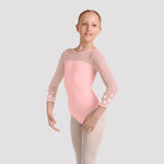 Mirella Pink Kaleidoscope 3/4 Sleeve Leotard