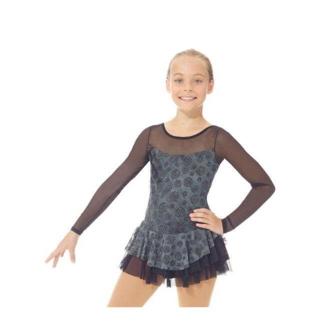 Mondor Adult Black/Silver Sparkly Figure Skating Dress