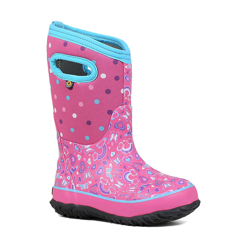 BOGS Classic Pink Multi Rainbow Boots
