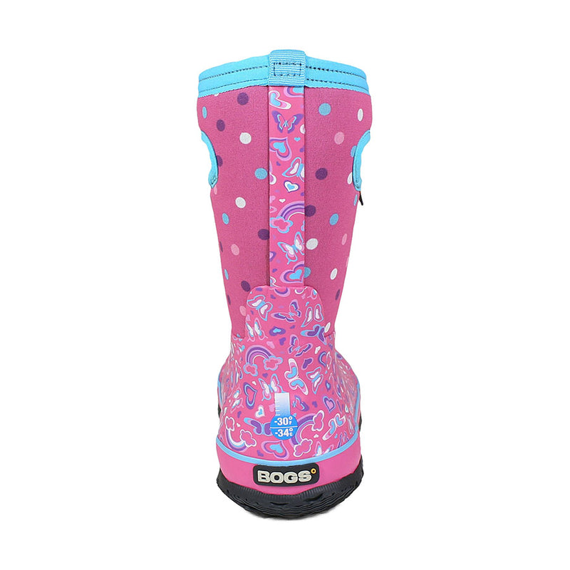BOGS Classic Pink Multi Rainbow Boots