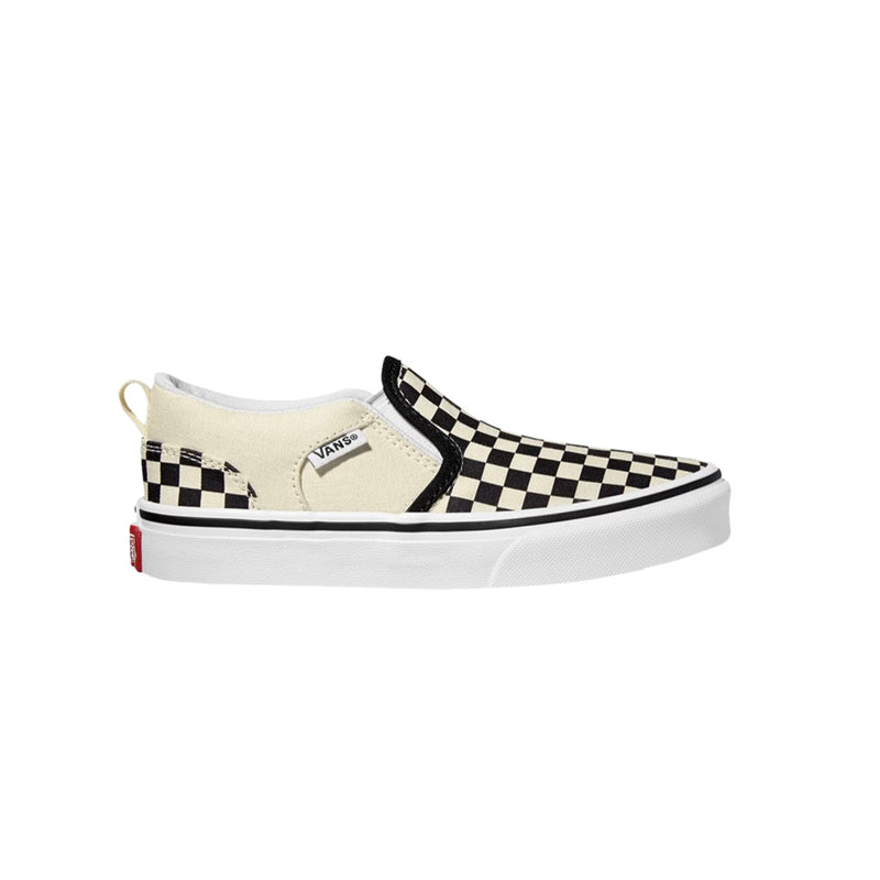 VANS Black/ Neutral Checkerboard Youth Asher Shoe
