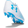 Under Armour White/Meridian Blue CF Force 3.0 Soccer Cleat