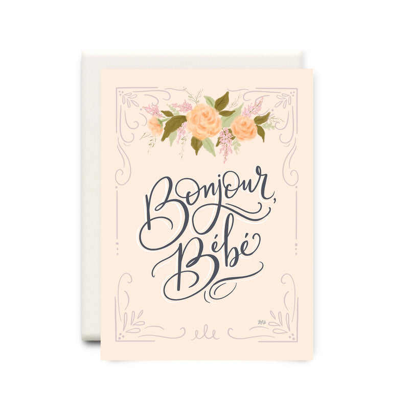 Bonjour Bebe New Baby Card