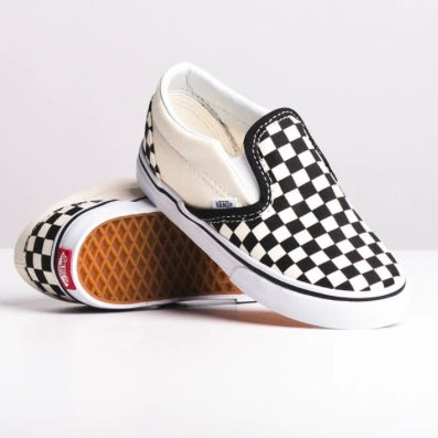 VANS Black/White Checkerboard Classic Slip-On Toddler Sneaker