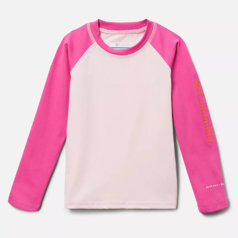 Columbia Pink Satin/Pink Ice Sandy Shores Long Sleeve Toddler Rash Guard
