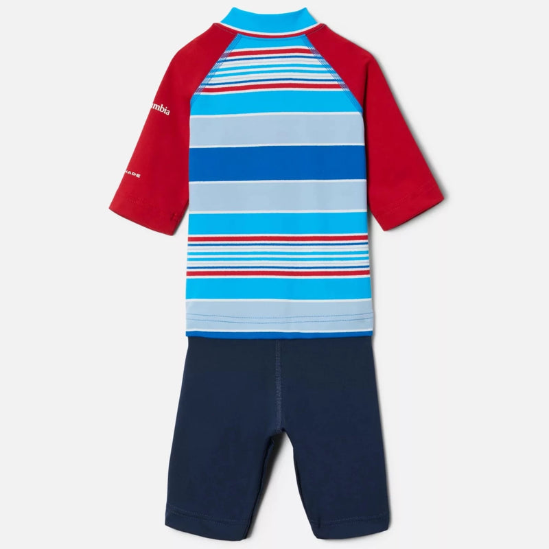 Columbia Bright Indigo Danby Stripe Sandy Shores Toddler Sunguard Suit