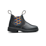 Blundstone Black With Rainbow Elastic Kids' Boot