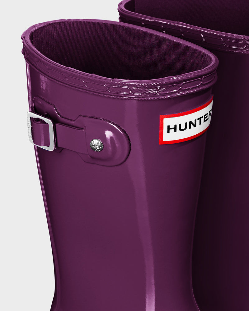 Hunter Violet Original Kids Gloss Rain Boot