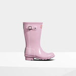 Hunter Foxglove Pink Original Kids Gloss Rain Boot