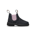 Blundstone Navy Suede with Pink Elastic Kids' Boot