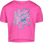 Under Armour Kids Rebel Pink Gradient Knockout Logo S/S Tee