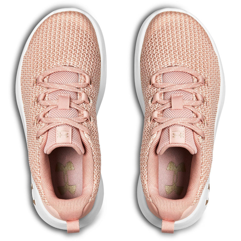 Under Armour Flushed Pink/Ivory/Metallic Faded Gold Ripple Sneaker