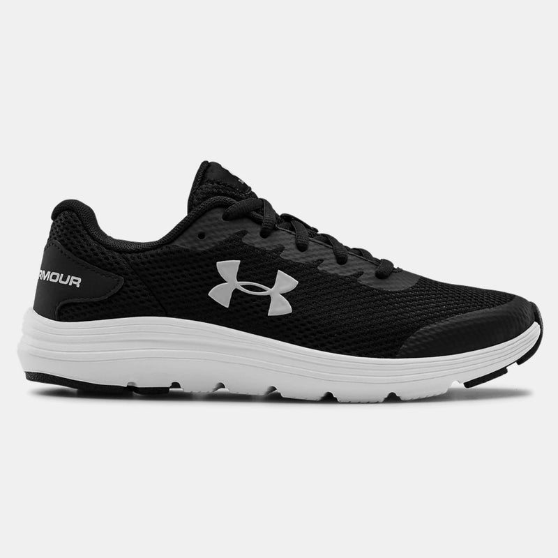 Under Armour Black Surge 2 Youth Sneaker