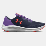 Under Armour Utility Blue/Vivid Lilac/Electric Tangerine Charged Pursuit 3 Youth Sneakers