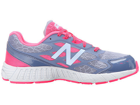 New Balance Grey/Pink KJ880v5 Youth Sneaker