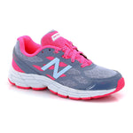 New Balance Grey/Pink KJ880v5 Youth Sneaker