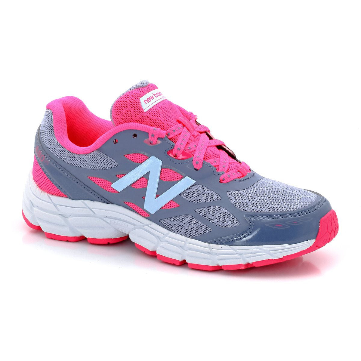 New Balance Grey Pink KJ880v5 Youth Sneaker