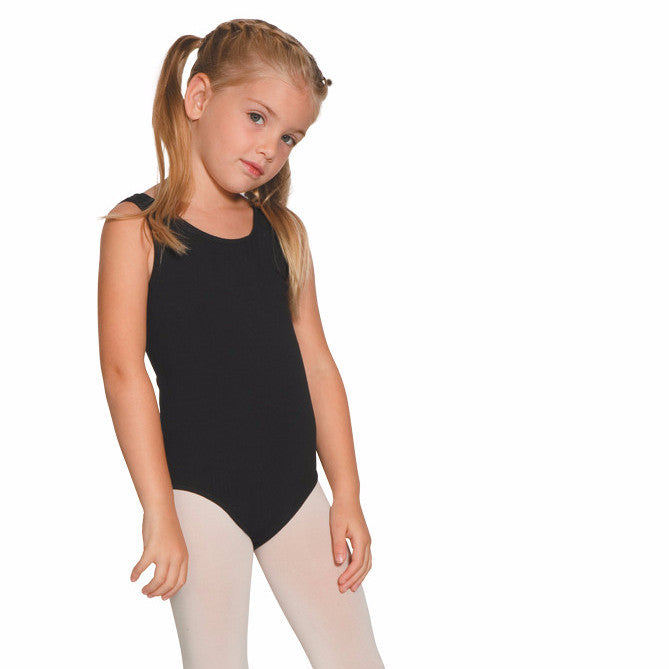 Mondor Classic Black Cotton Tank Leotard