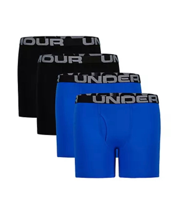 Under Armour Ultra Blue 4pk Core Cotton Boxer Set