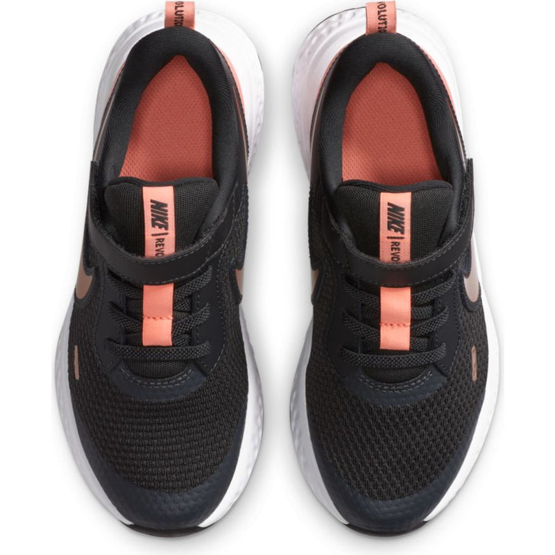Nike Smoke Grey/Metallic Red Bronze Revolution 5 Children’s Sneaker
