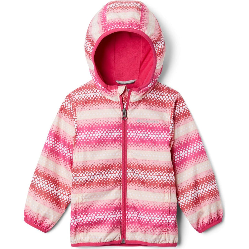Columbia Cactus Pink Bubble Stripes Mini Pixel Grabber II Infant Wind Jacket