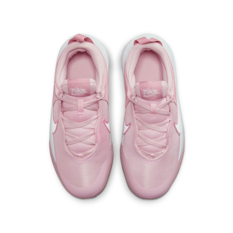 Nike Pink Foam/White Team Hustle D10 Youth Sneaker