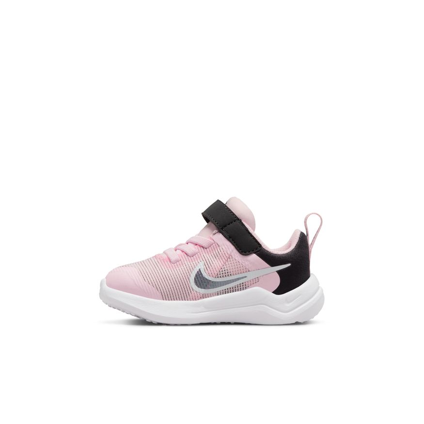 Nike Pink Foam/Flat Pewter Downshifter 12 Toddler Sneaker