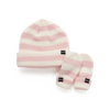 Kombi Rose Shadow Little One Infant Knit Hat and Mitten Set