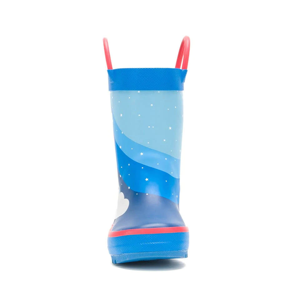 Red white and blue 2025 rain boots