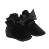 Robeez Black Holiday Bow Snap Booties