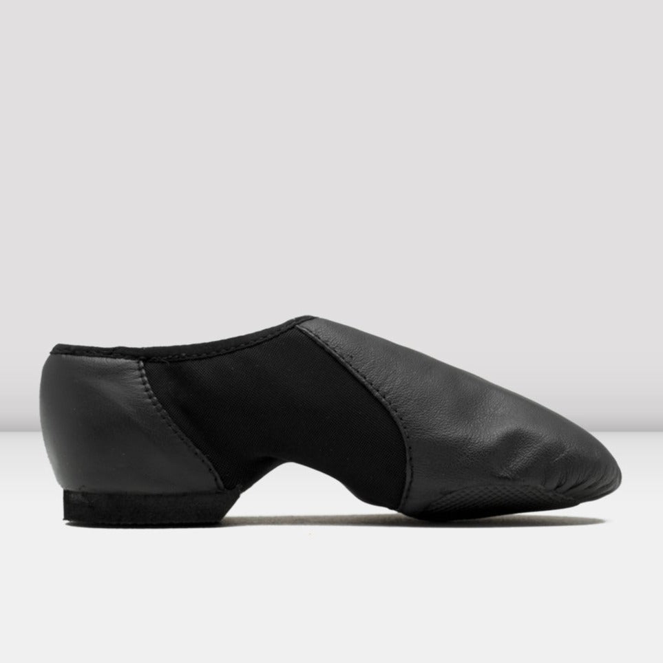 Bloch Girls' Black Neo-Flex Slip On Leather Jazz Shoe
