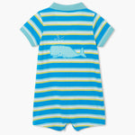 Hatley Sea Stripes Baby Polo Romper