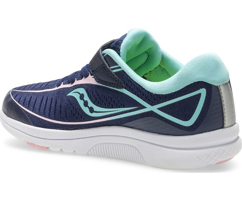 Saucony Navy Turquoise Kinvara 10 A C Children s Sneaker Twiggz
