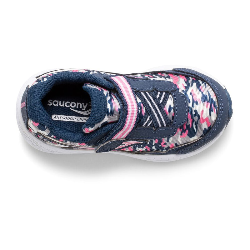 Saucony Navy/Pink Camo Ride 10 Jr Toddler Sneaker
