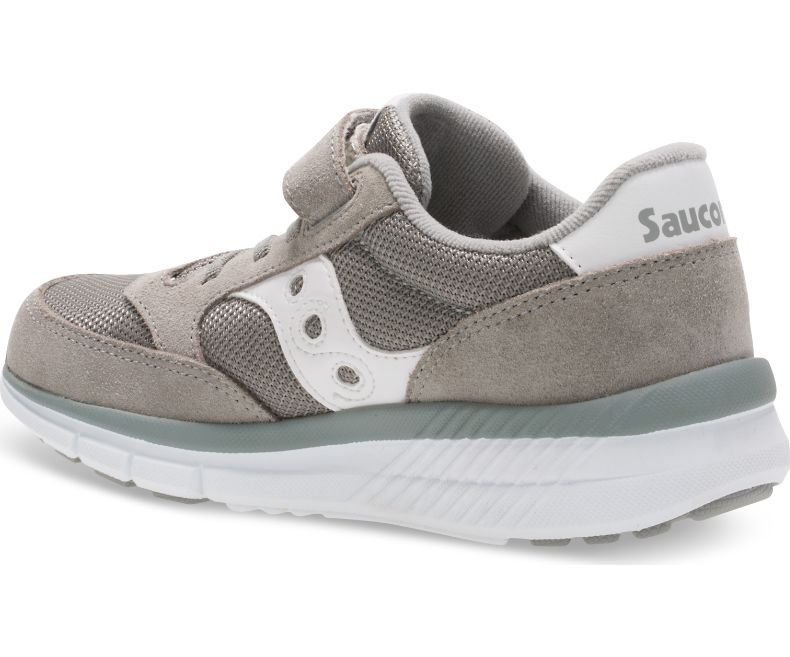 Saucony Grey/White Jazz Lite A/C Children's Sneaker