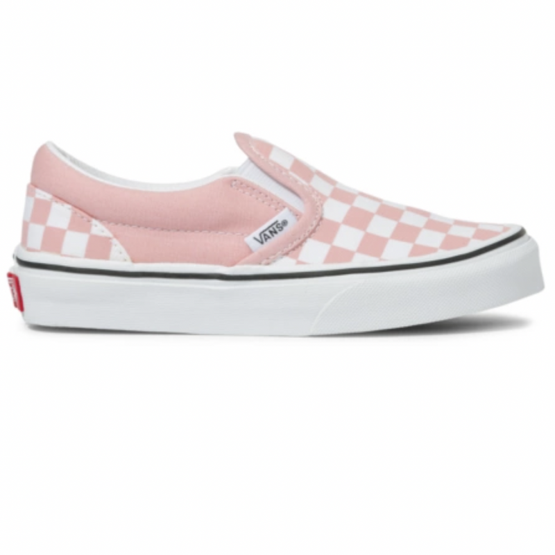 VANS Pink/White Checkerboard Classic Slip-On Youth Sneaker